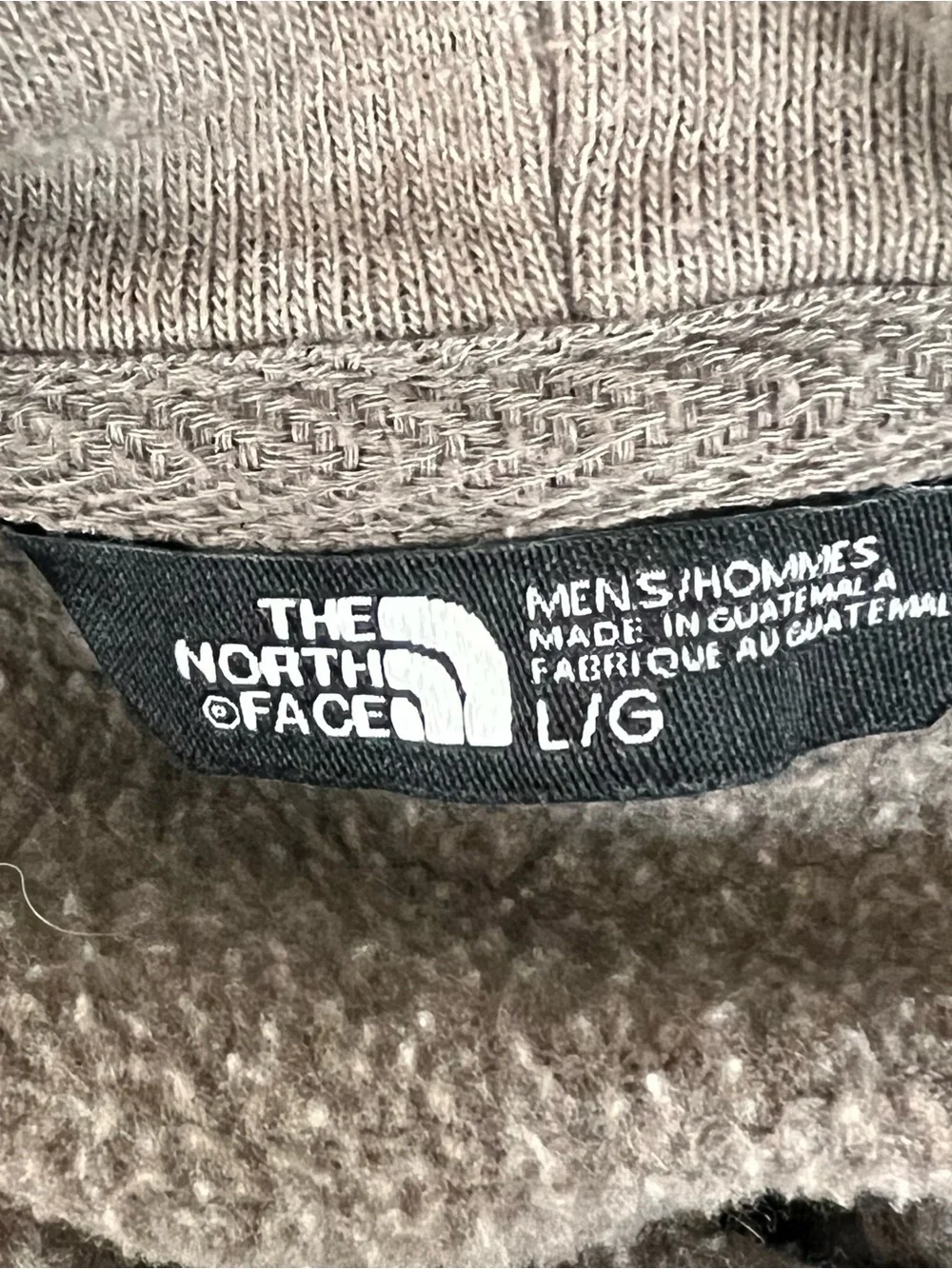 The North Face Men’s Large Brown Taupe Bear Graphic North 66 Pullover Hoodie